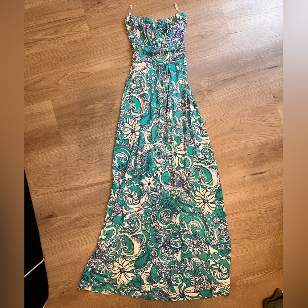 Lilly Pulitzer for Target, Teal Maxi Dress, XXS